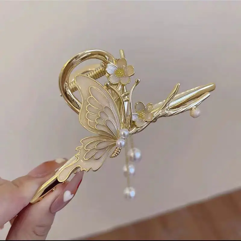 Fairy Butterfly Hair Clip for Women with Pearl Tassels — feature 13