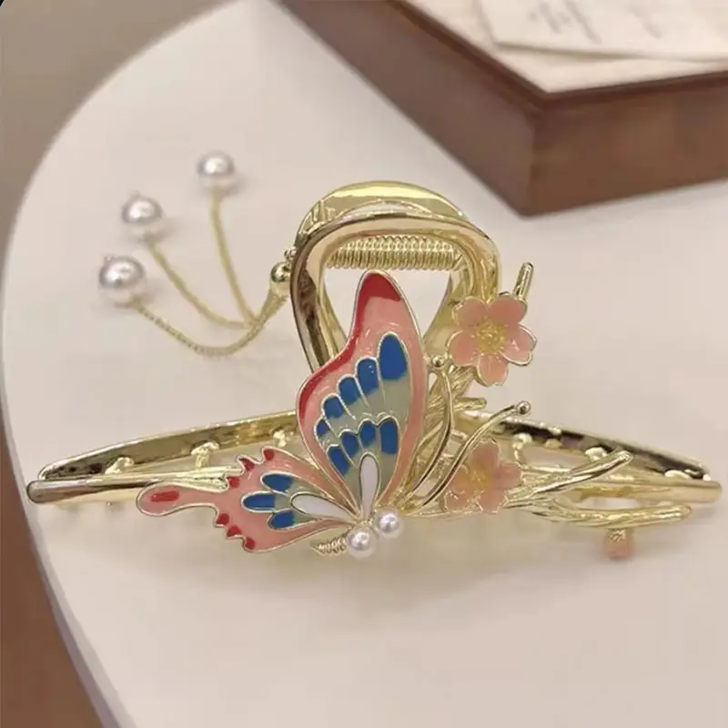 Fairy Butterfly Hair Clip for Women with Pearl Tassels - Image 5
