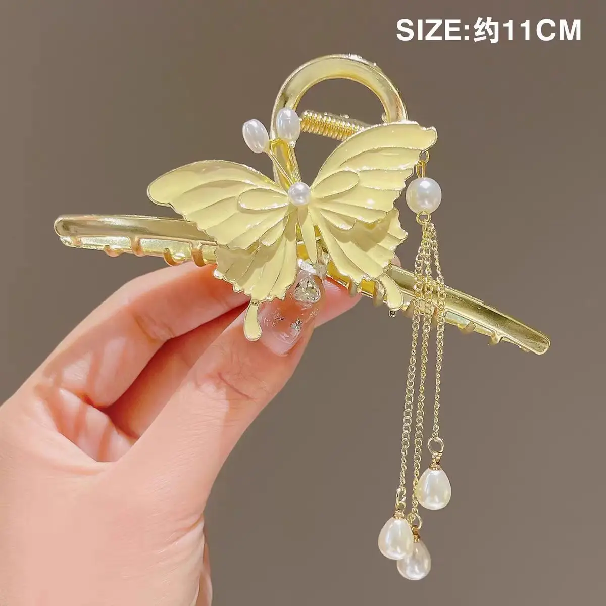 Fairy Butterfly Hair Clip for Women with Pearl Tassels - Image 6