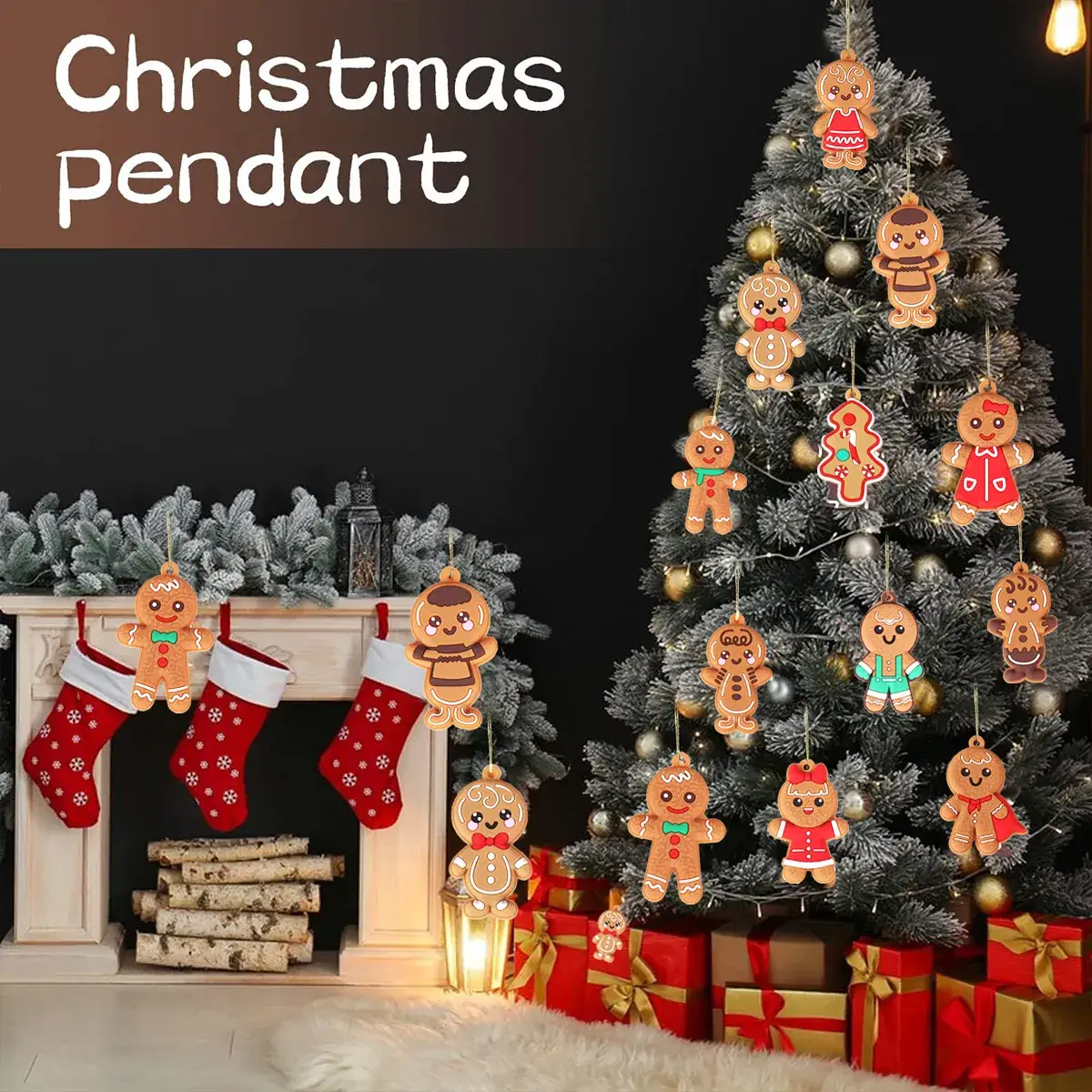 Christmas Gingerbread Men Decorations 7cm Height - Image 38