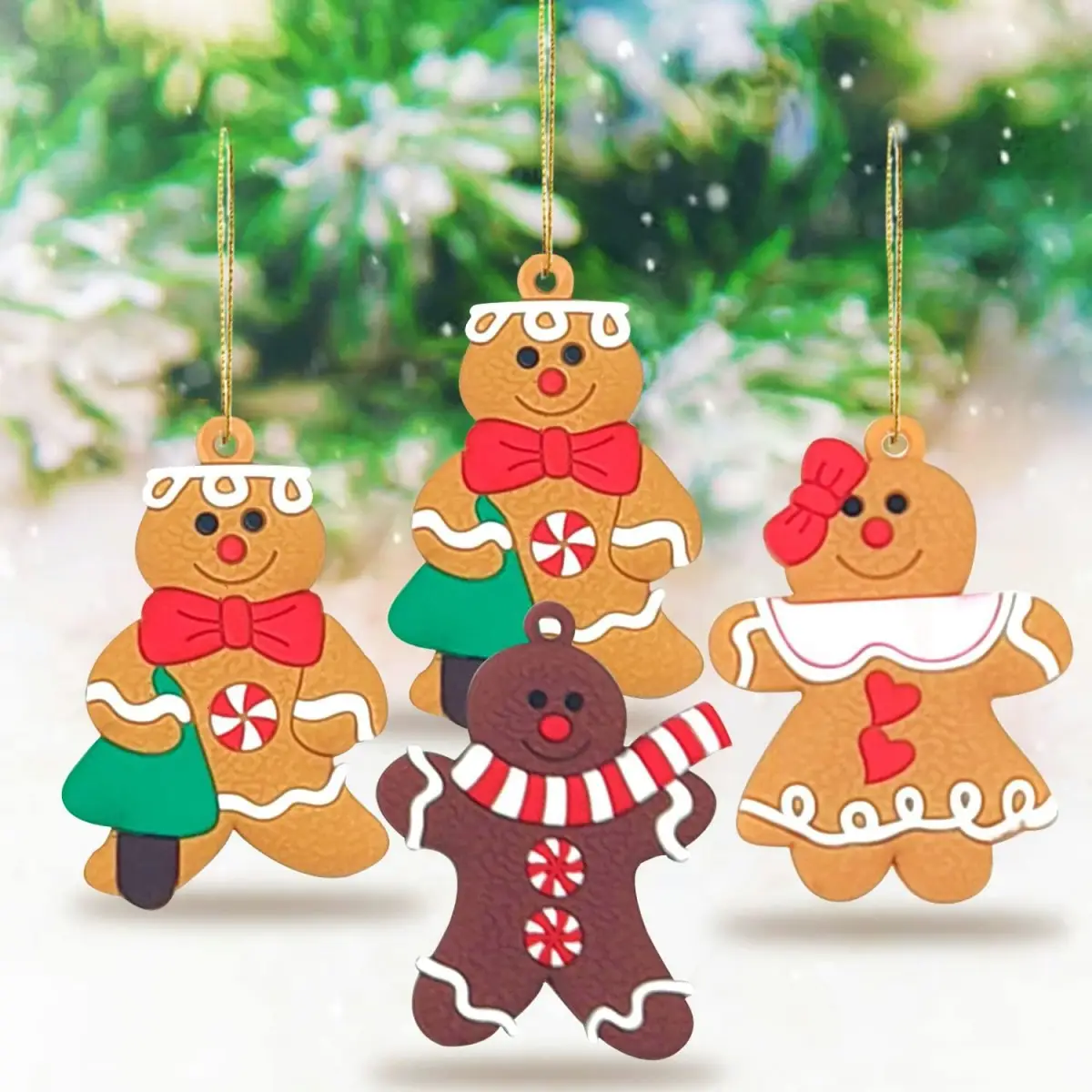 Christmas Gingerbread Men Decorations 7cm Height — feature 6