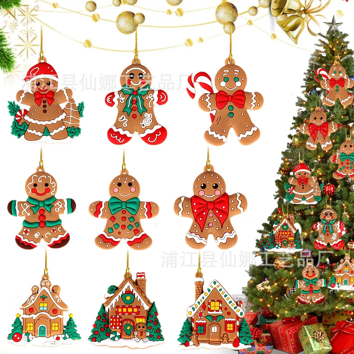 Christmas Gingerbread Men Decorations 7cm Height - Image 12