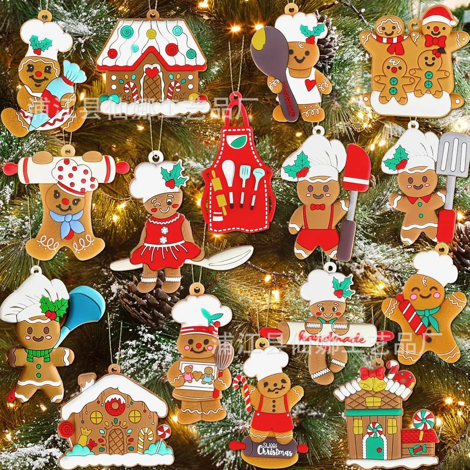 Christmas Gingerbread Men Decorations 7cm Height - Image 33