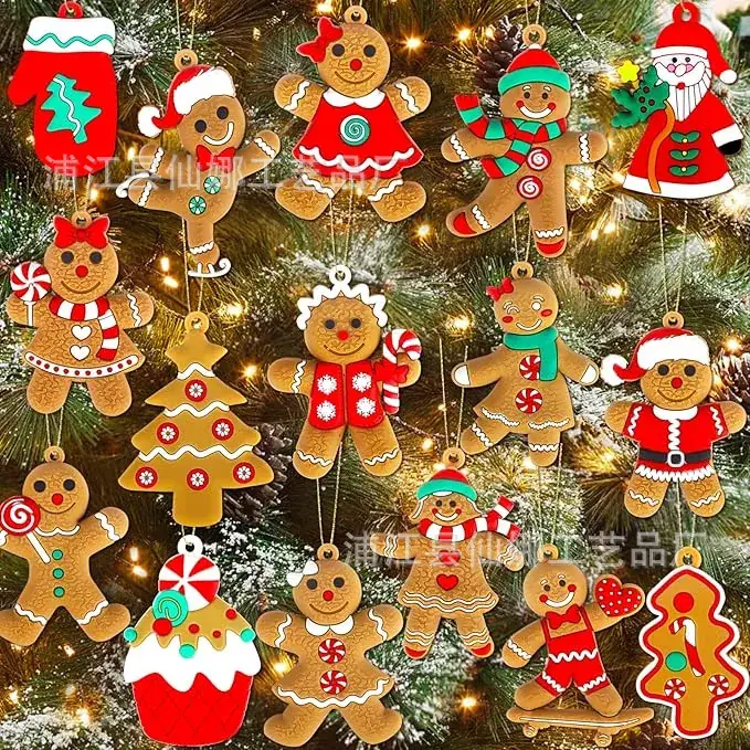 Christmas Gingerbread Men Decorations 7cm Height - Image 34