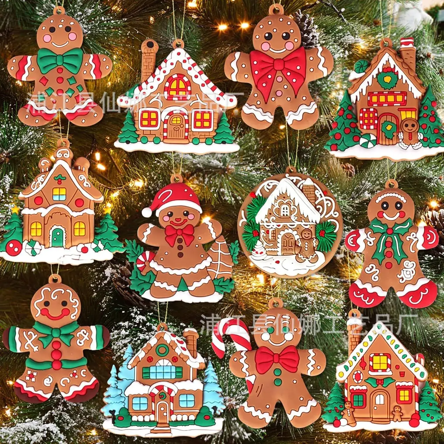 Christmas Gingerbread Men Decorations 7cm Height - Image 35
