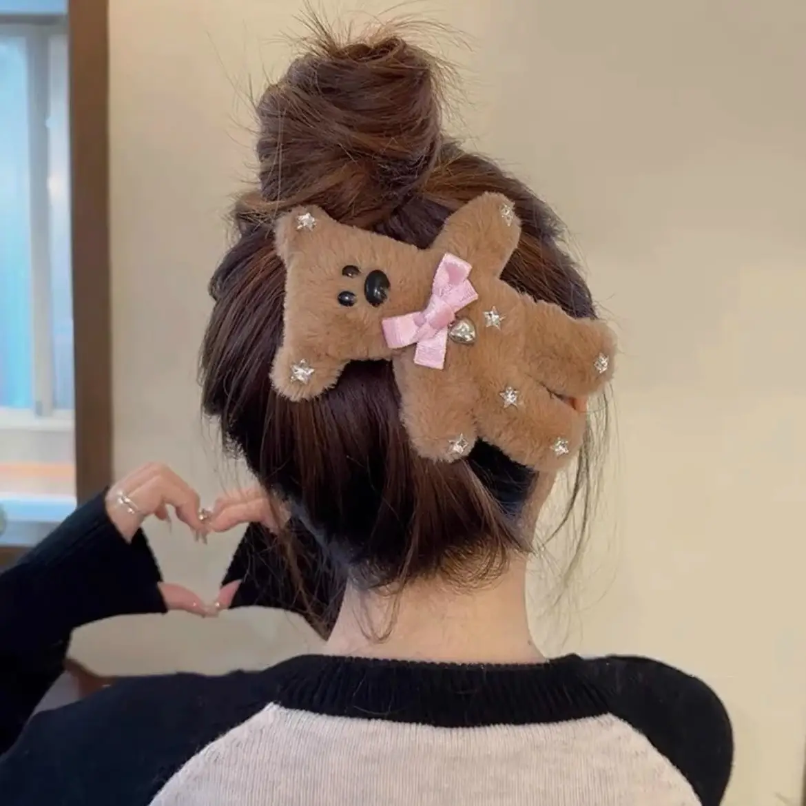 Mr. Bean Bear with Bow & Pearl Button - Image 6