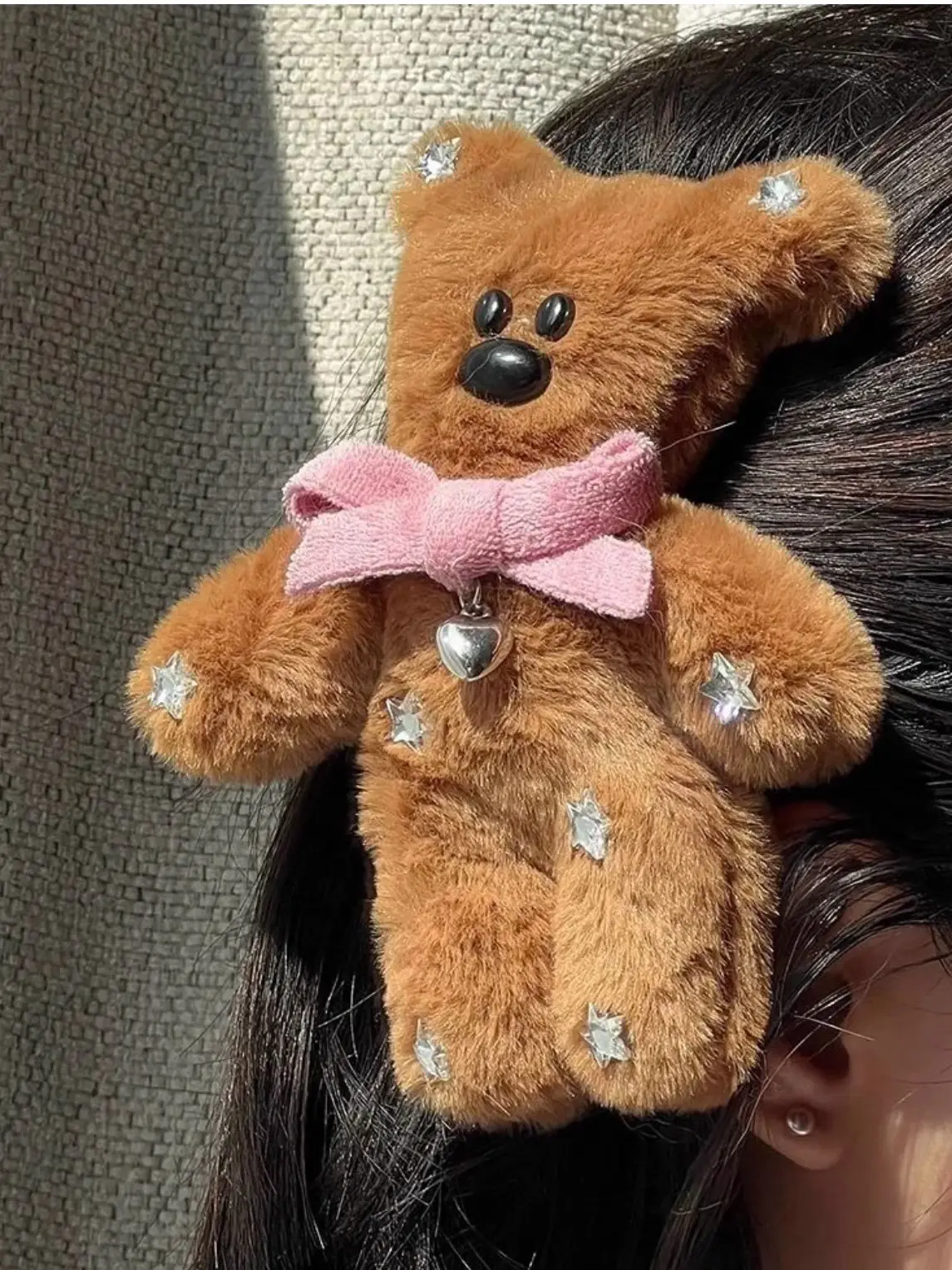 Mr. Bean Bear with Bow & Pearl Button — feature 2