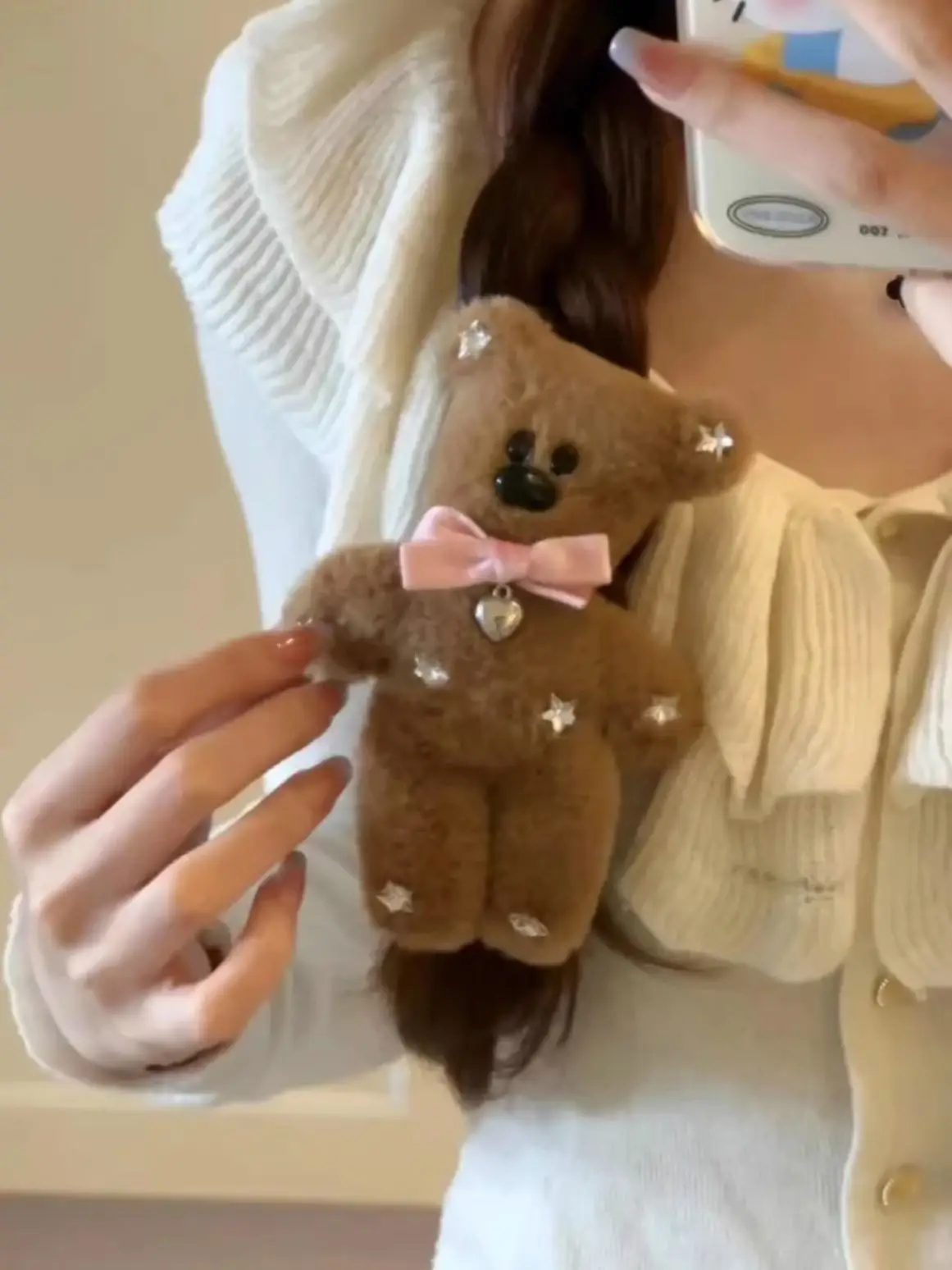 Mr. Bean Bear with Bow & Pearl Button — feature 4