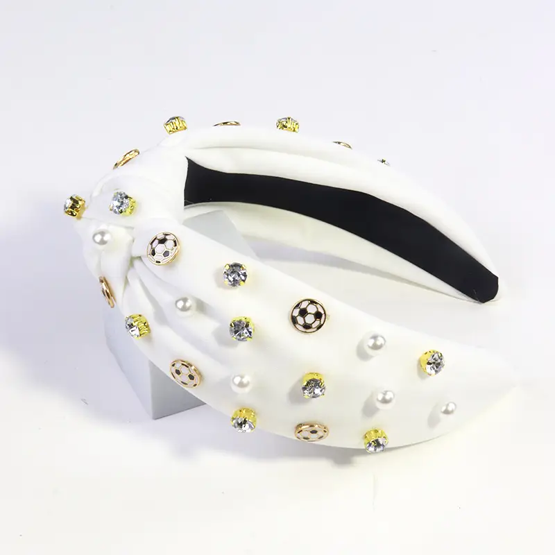 Women's Pearl Diamond Bow Headband Multi-Color - Image 10
