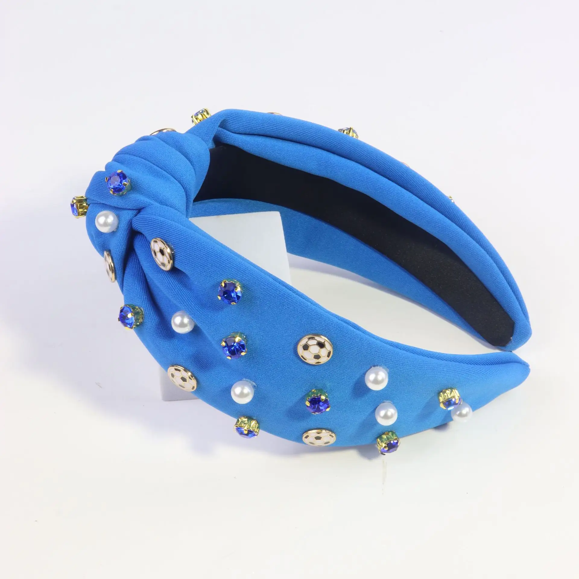 Women's Pearl Diamond Bow Headband Multi-Color - Image 2