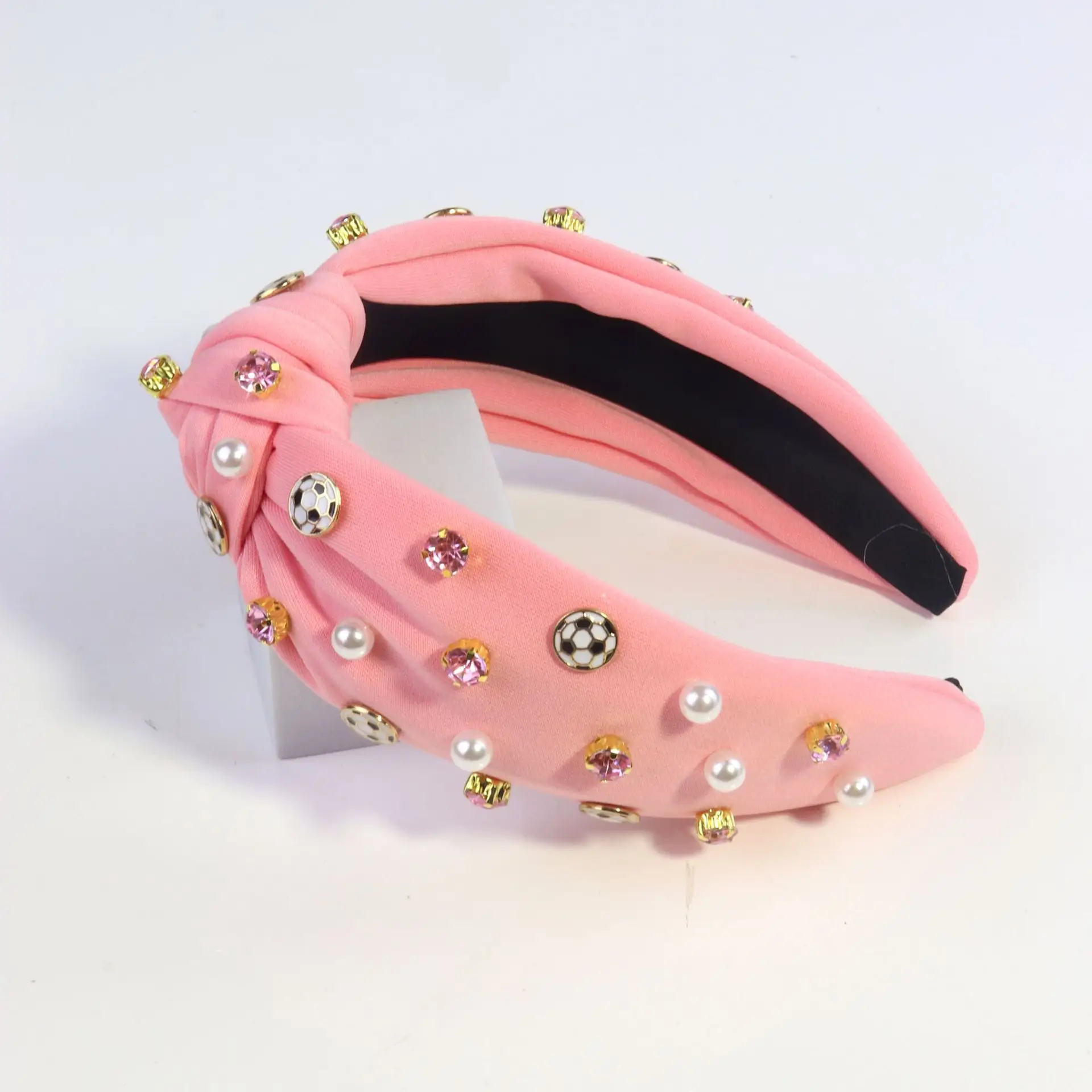 Women's Pearl Diamond Bow Headband Multi-Color - Image 5
