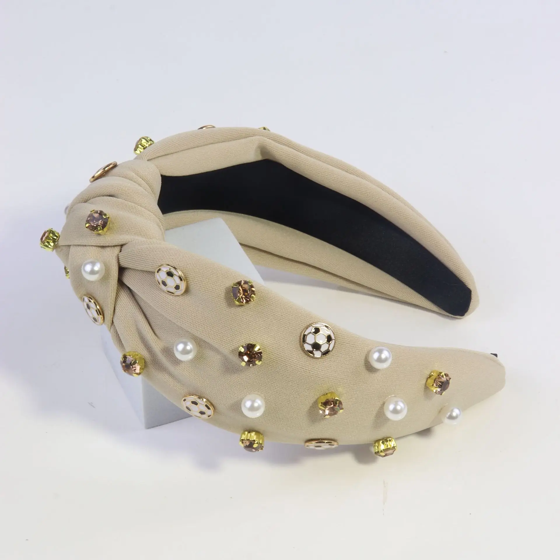 Women's Pearl Diamond Bow Headband Multi-Color - Image 8