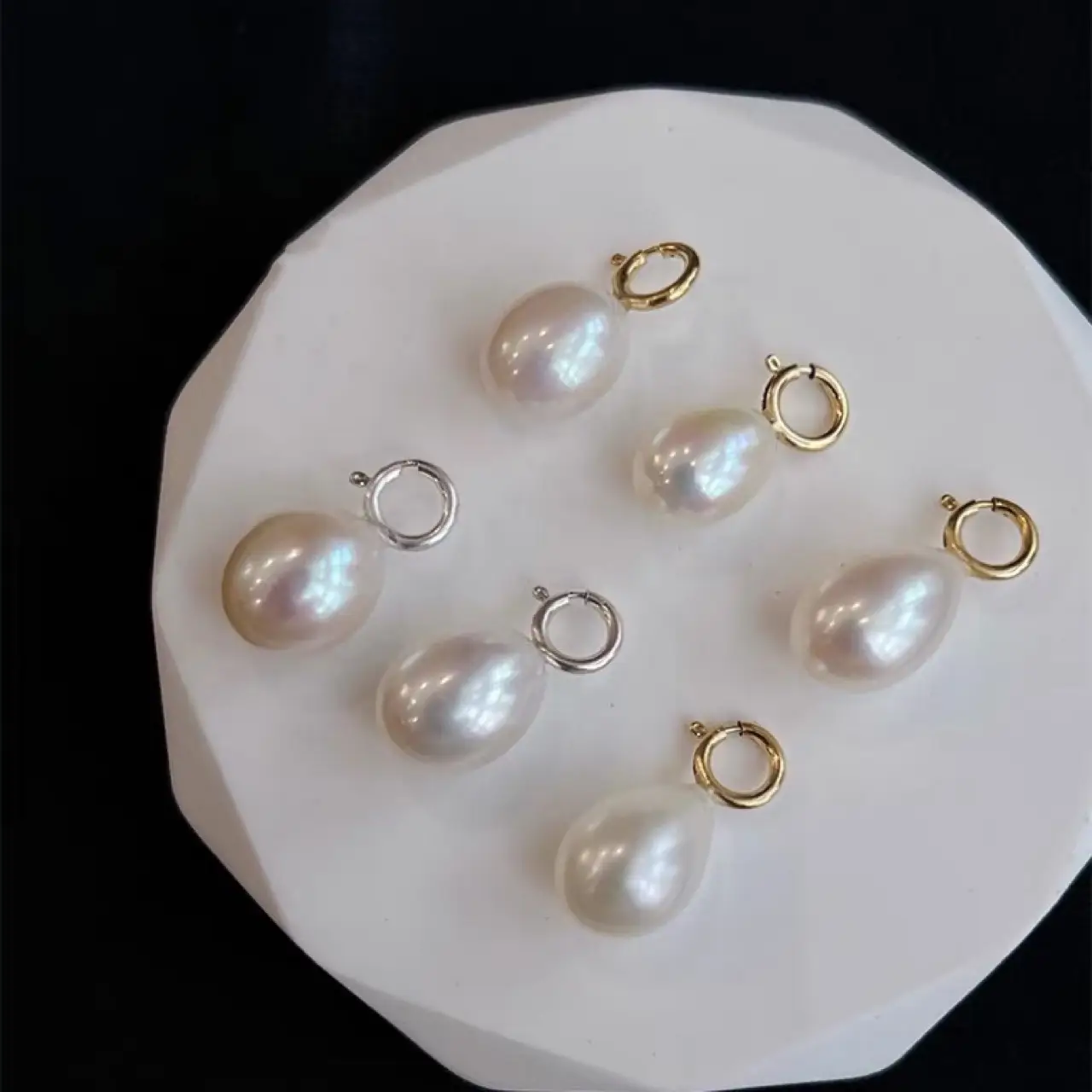 Natural Freshwater Pearl Pendant Universal Buckle Hanging Beads