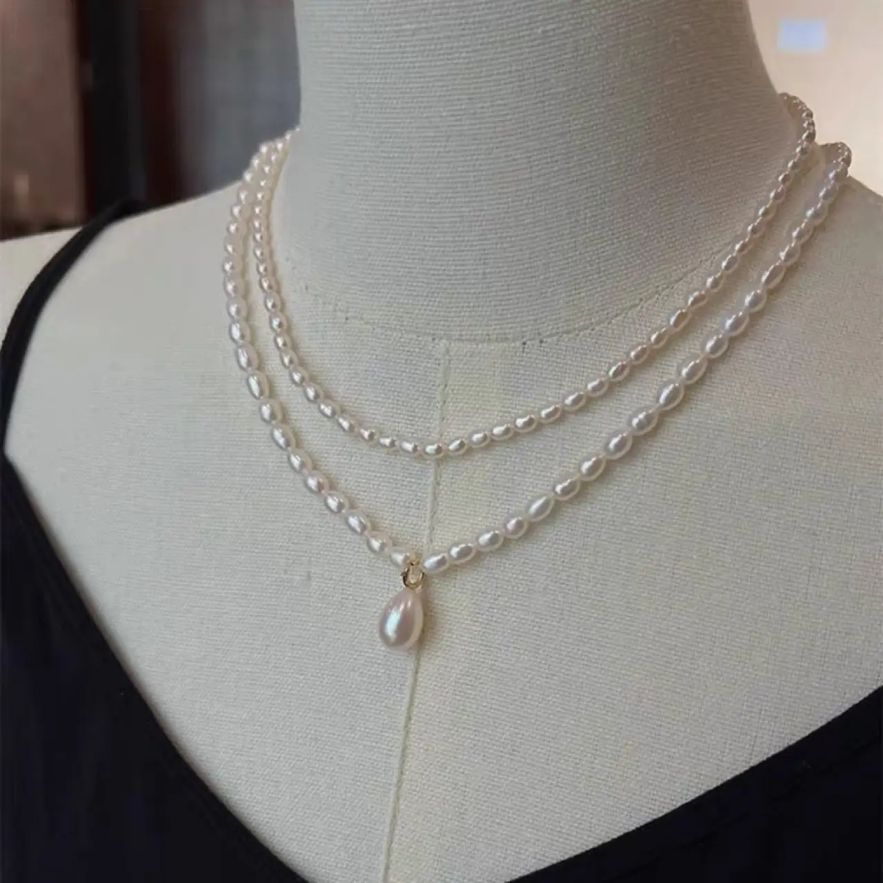 Natural Freshwater Pearl Pendant Universal Buckle Hanging Beads