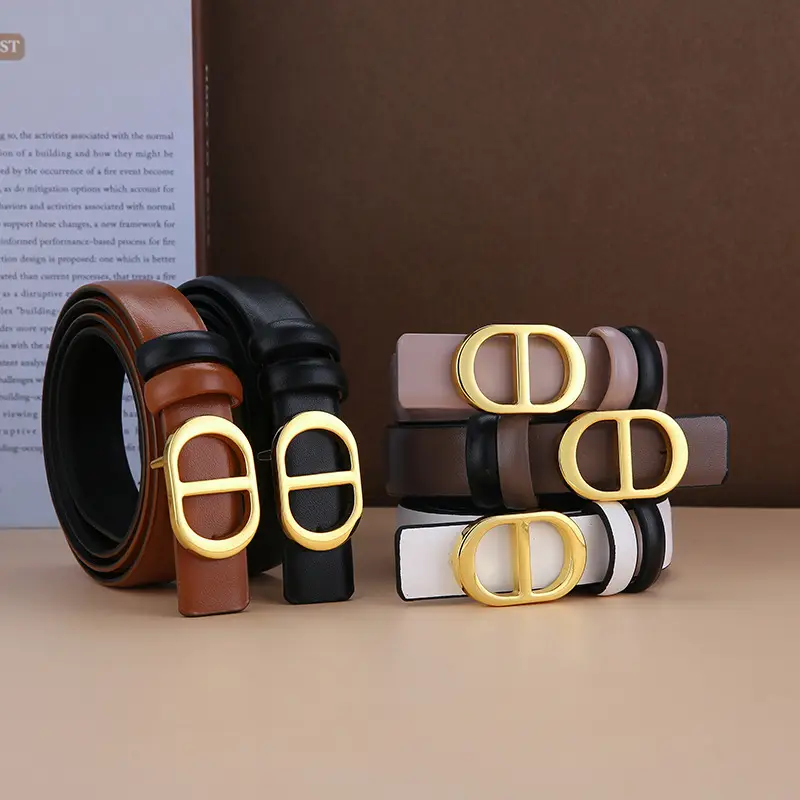 Double-Sided Belt Women Genuine Leather Black - Image 10
