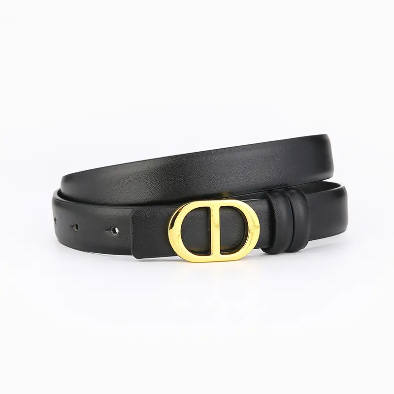 Double-Sided Belt Women Genuine Leather Black - Image 5