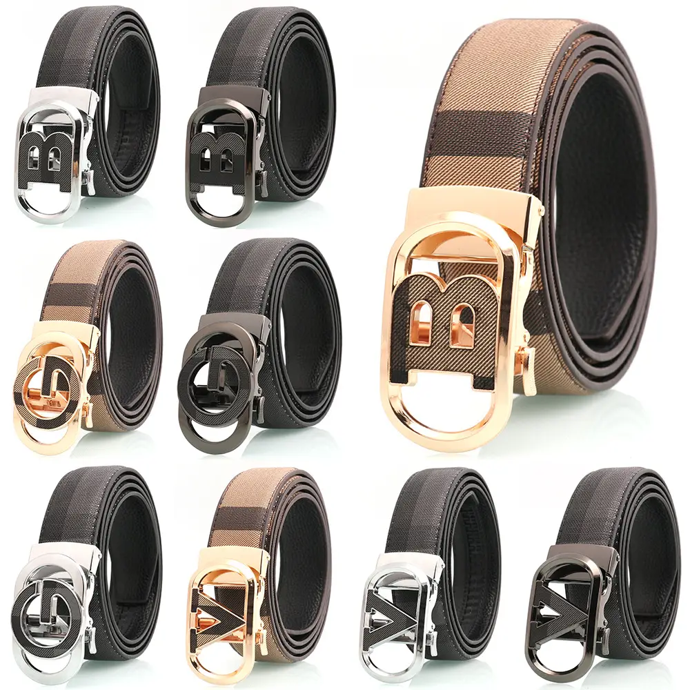 Men's Automatic Buckle Belt with Letter Design - Image 10