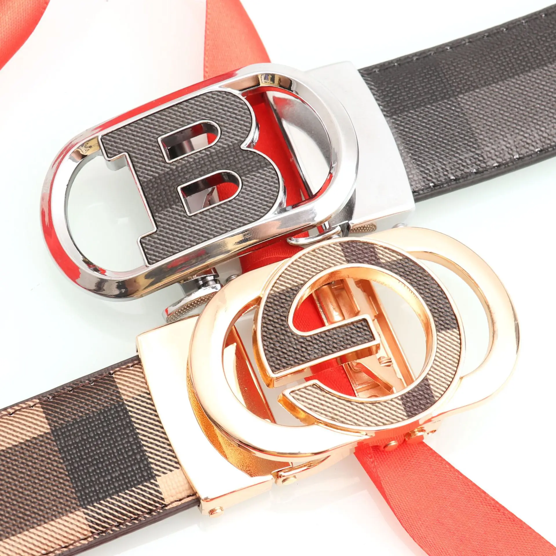 Men's Automatic Buckle Belt with Letter Design - Image 11