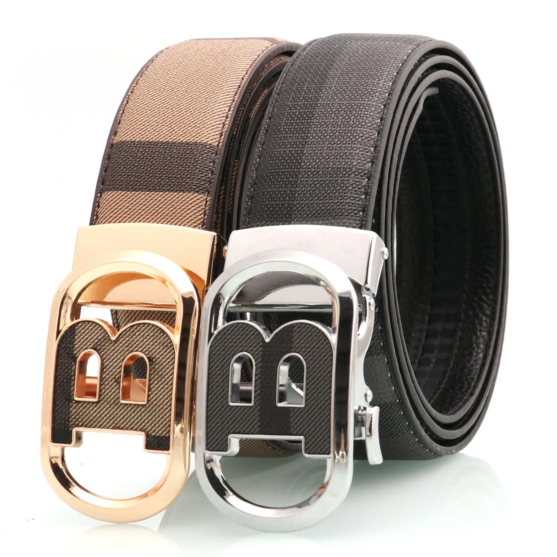 Men's Automatic Buckle Belt with Letter Design - Image 14