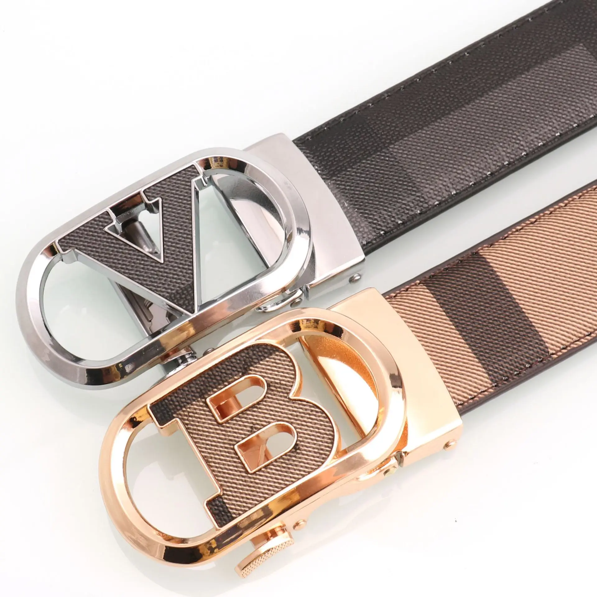 Men's Automatic Buckle Belt with Letter Design — feature 10