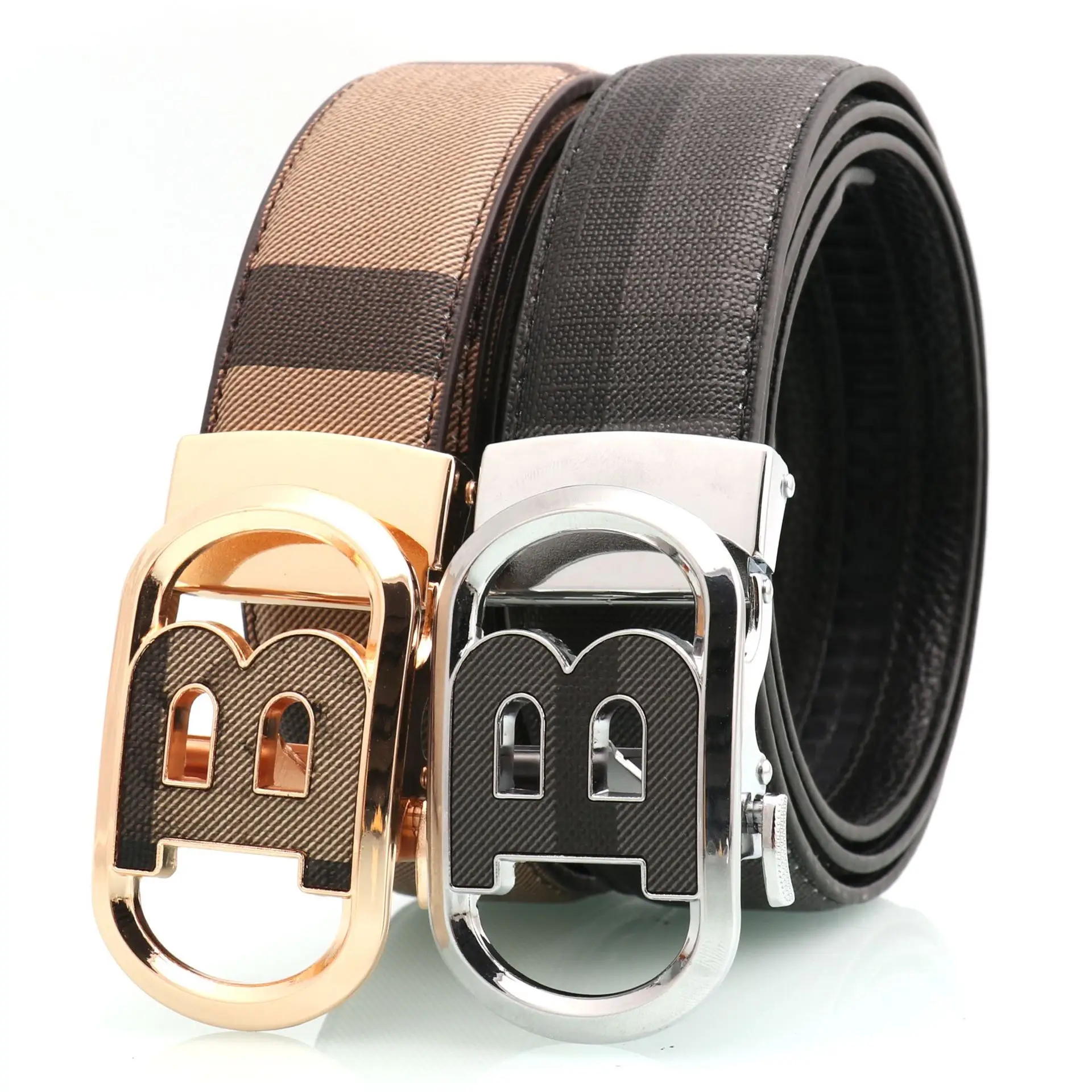 Men's Automatic Buckle Belt with Letter Design — feature 11