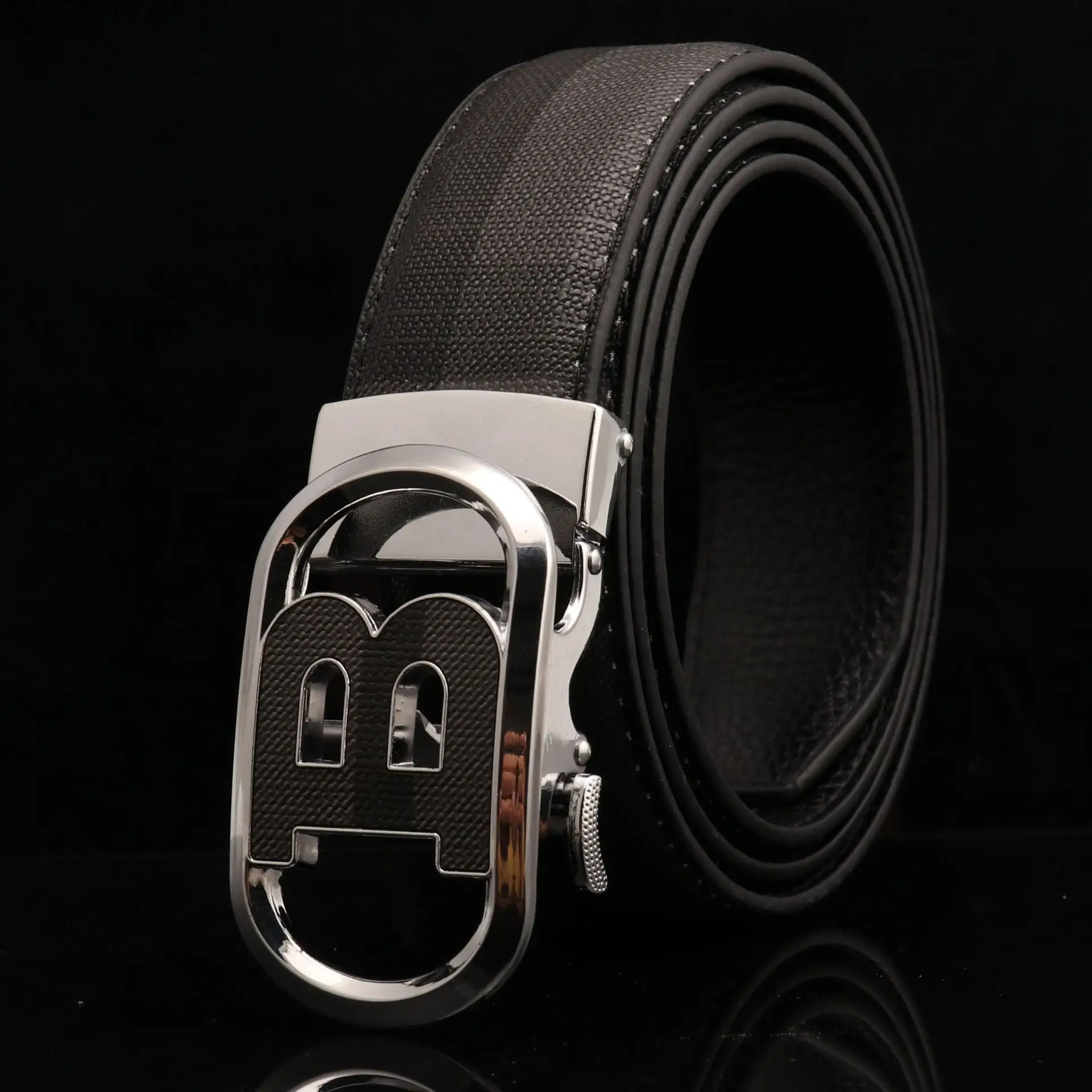Men's Automatic Buckle Belt with Letter Design — feature 14