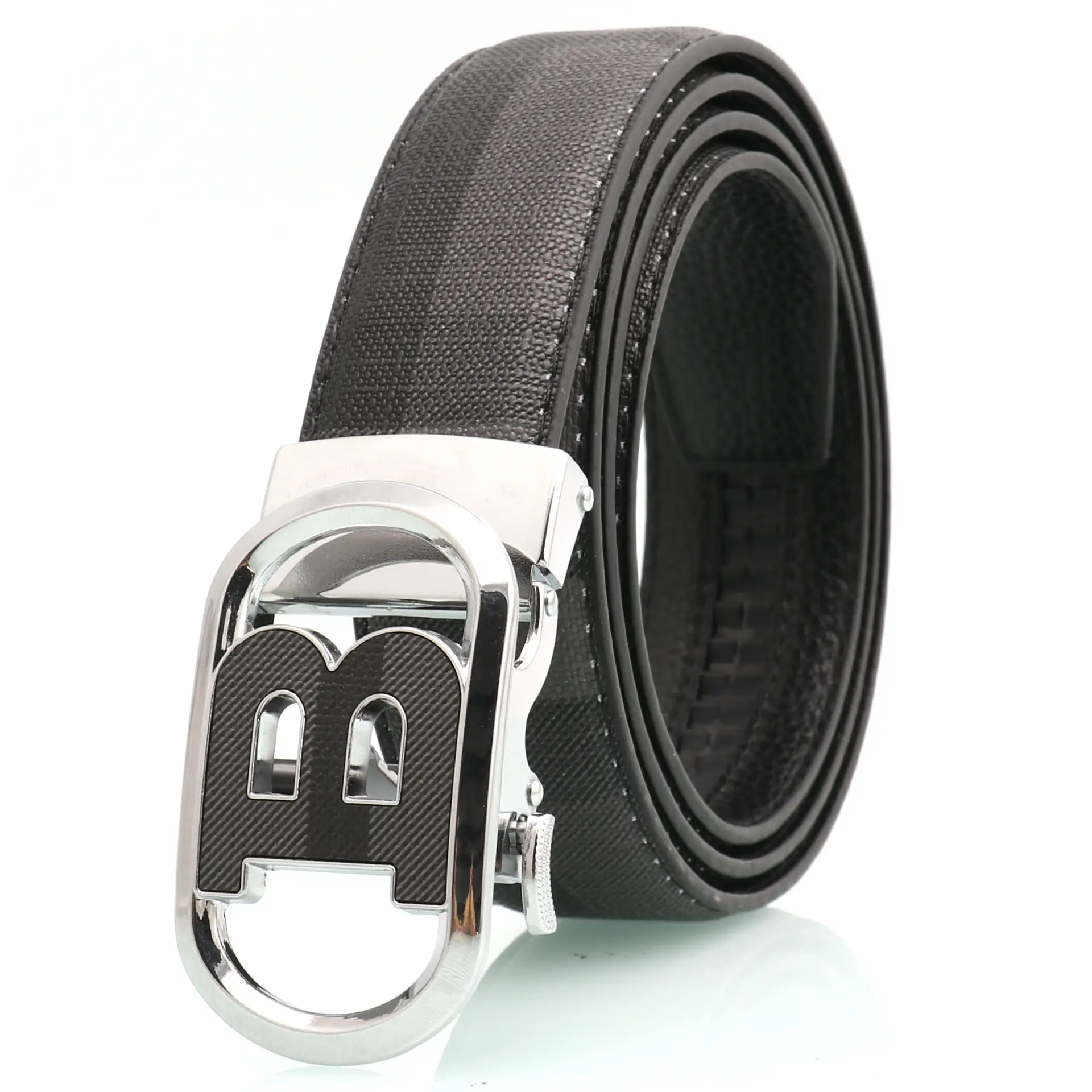 Men's Automatic Buckle Belt with Letter Design - Image 2