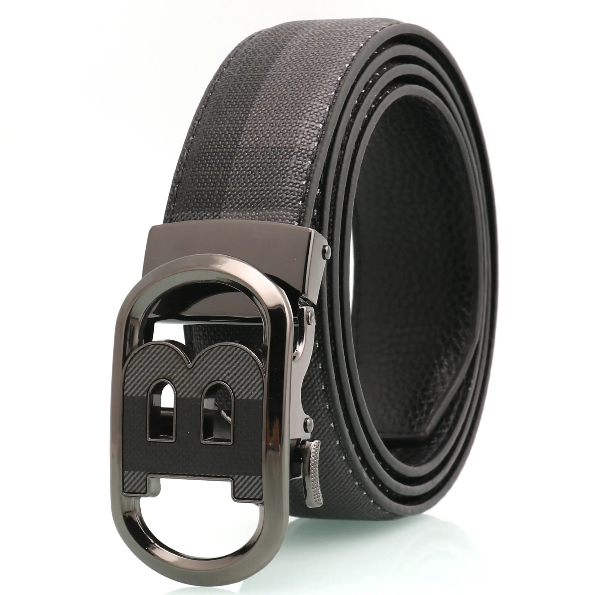 Men's Automatic Buckle Belt with Letter Design - Image 3