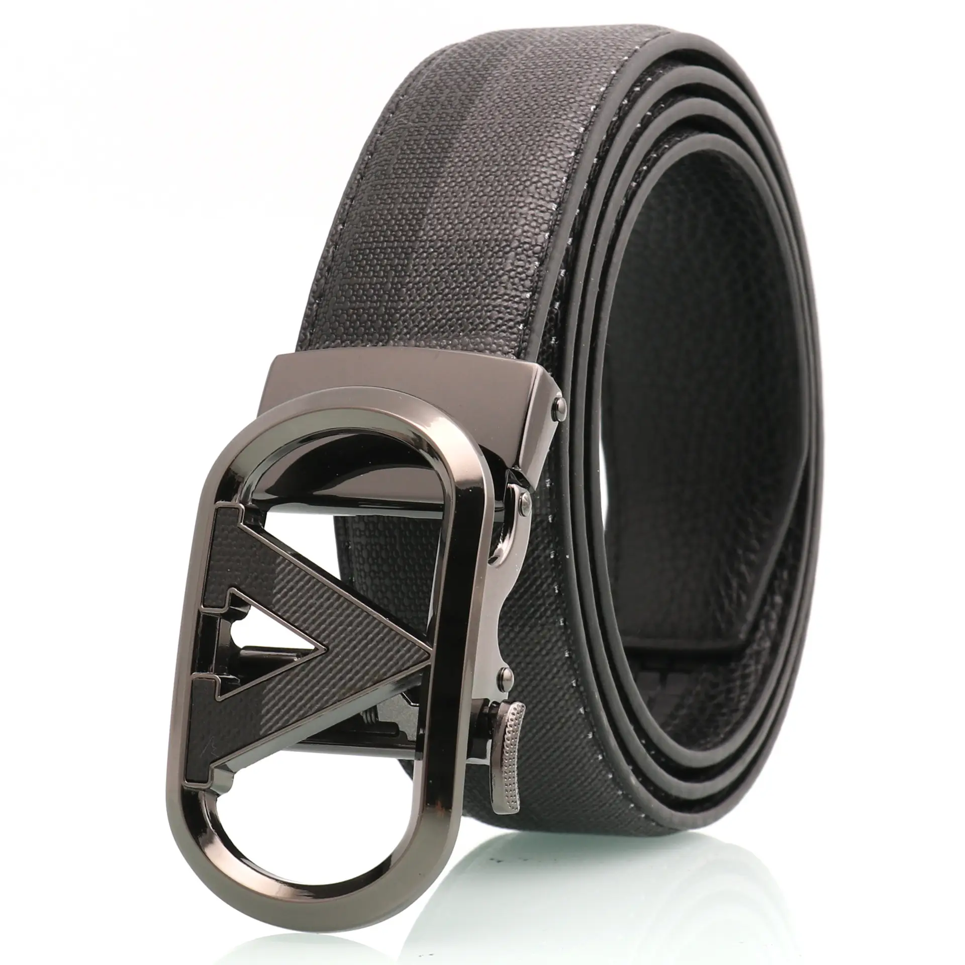 Men's Automatic Buckle Belt with Letter Design - Image 8