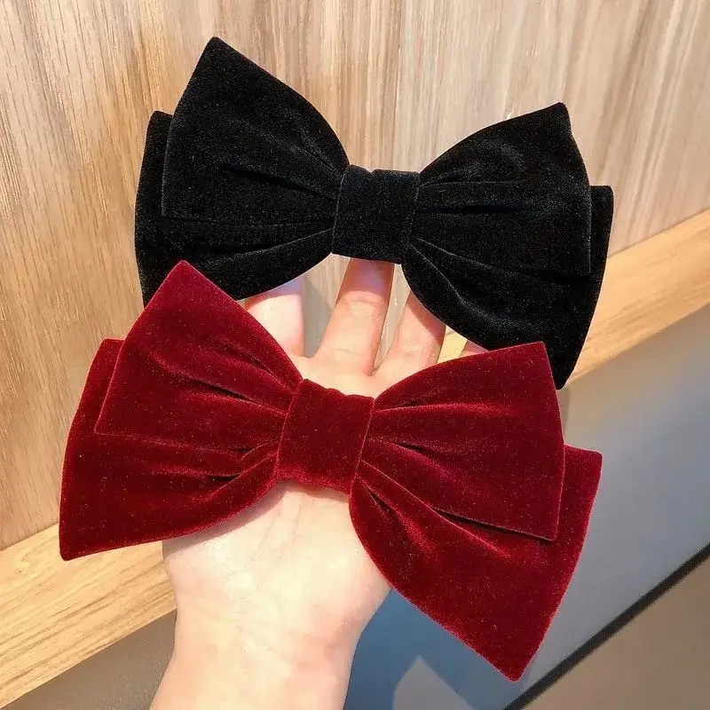 Velvet Big Bow Hair Clip for Women — feature 2