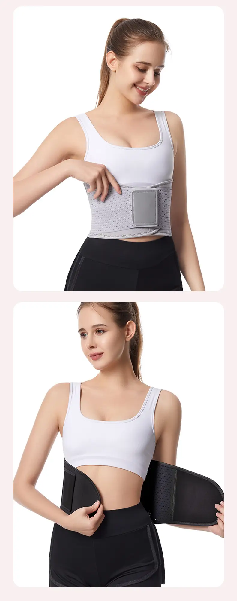 Pink Breathable Waist Support Belt for Fitness & Running — feature 12