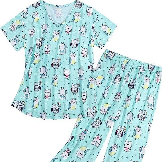 2025 Printed Pajama Set Women Red Christmas Design - Image 16