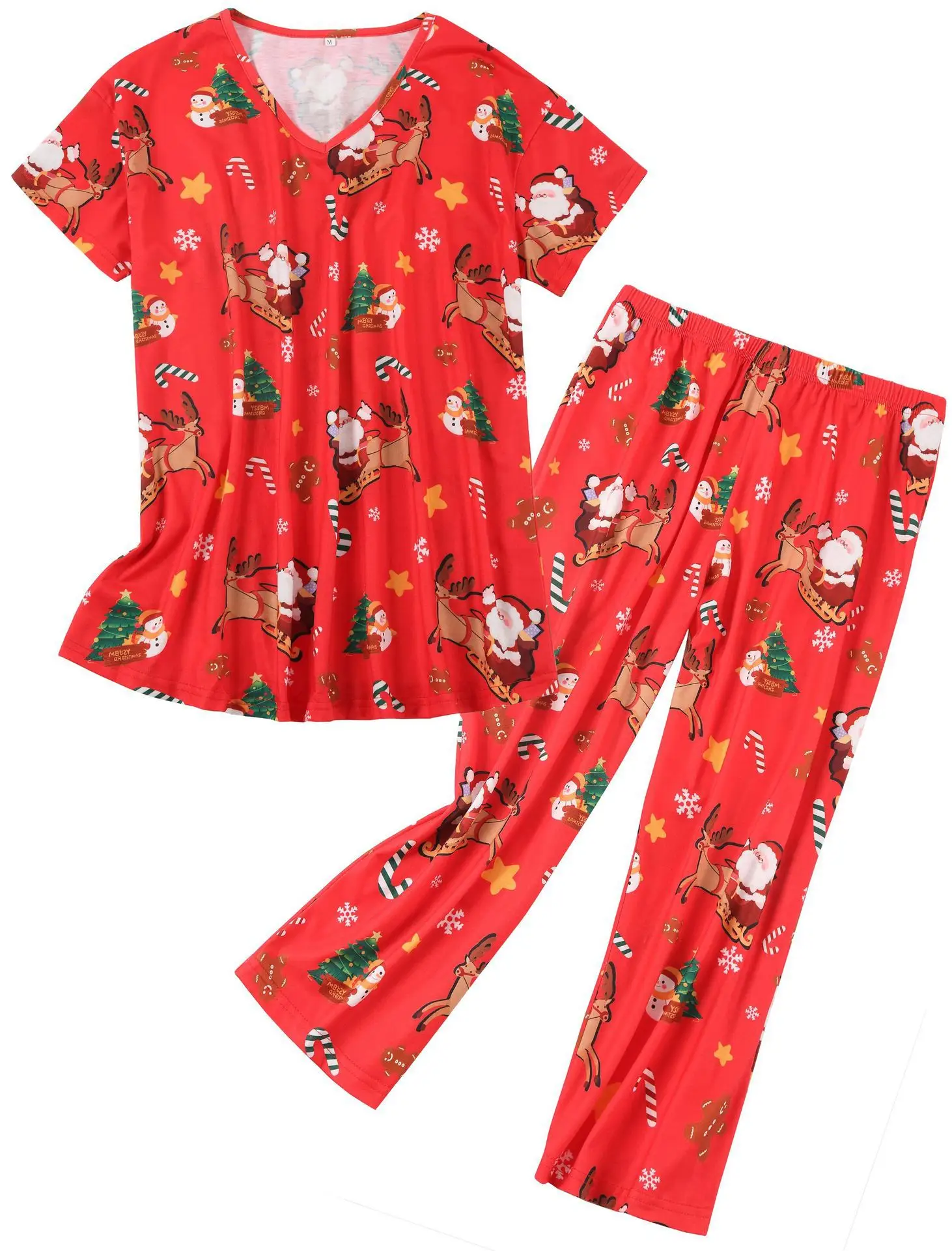 2025 Printed Pajama Set Women Red Christmas Design — feature 18