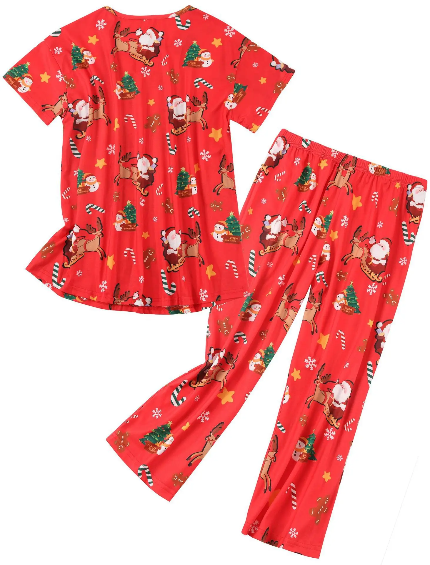 2025 Printed Pajama Set Women Red Christmas Design — feature 19
