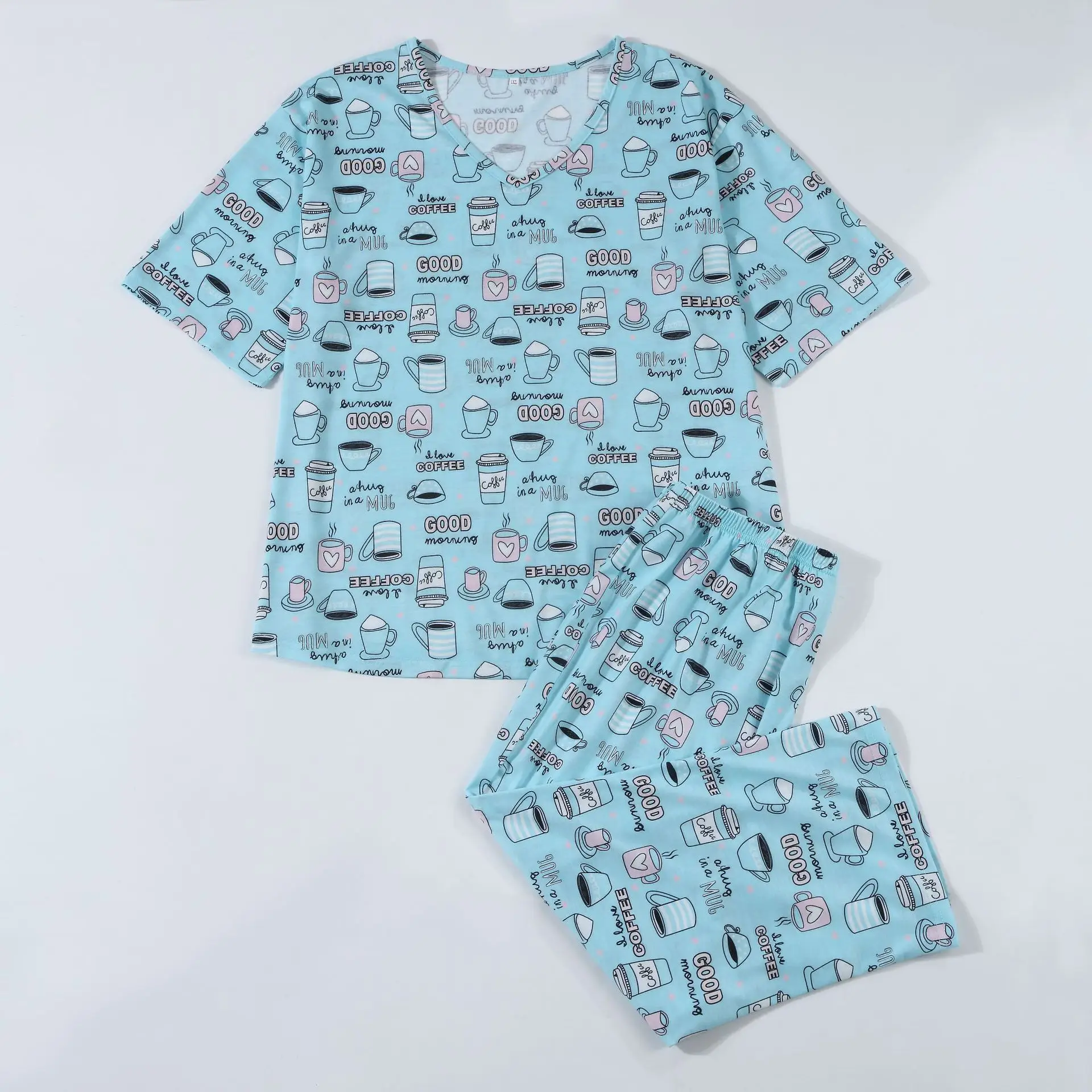 2025 Printed Pajama Set Women Red Christmas Design - Image 10