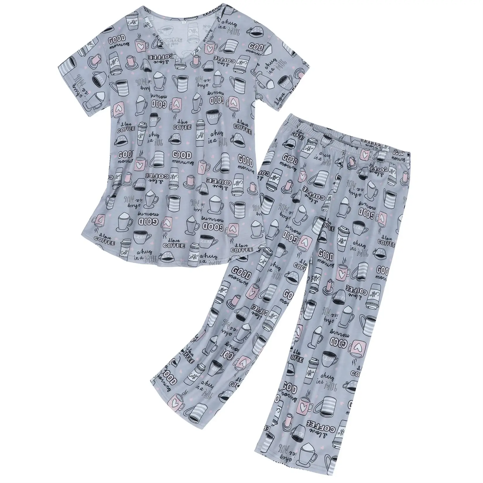 2025 Printed Pajama Set Women Red Christmas Design - Image 12