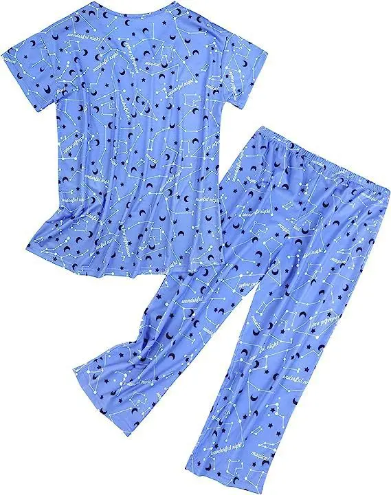 2025 Printed Pajama Set Women Red Christmas Design - Image 5