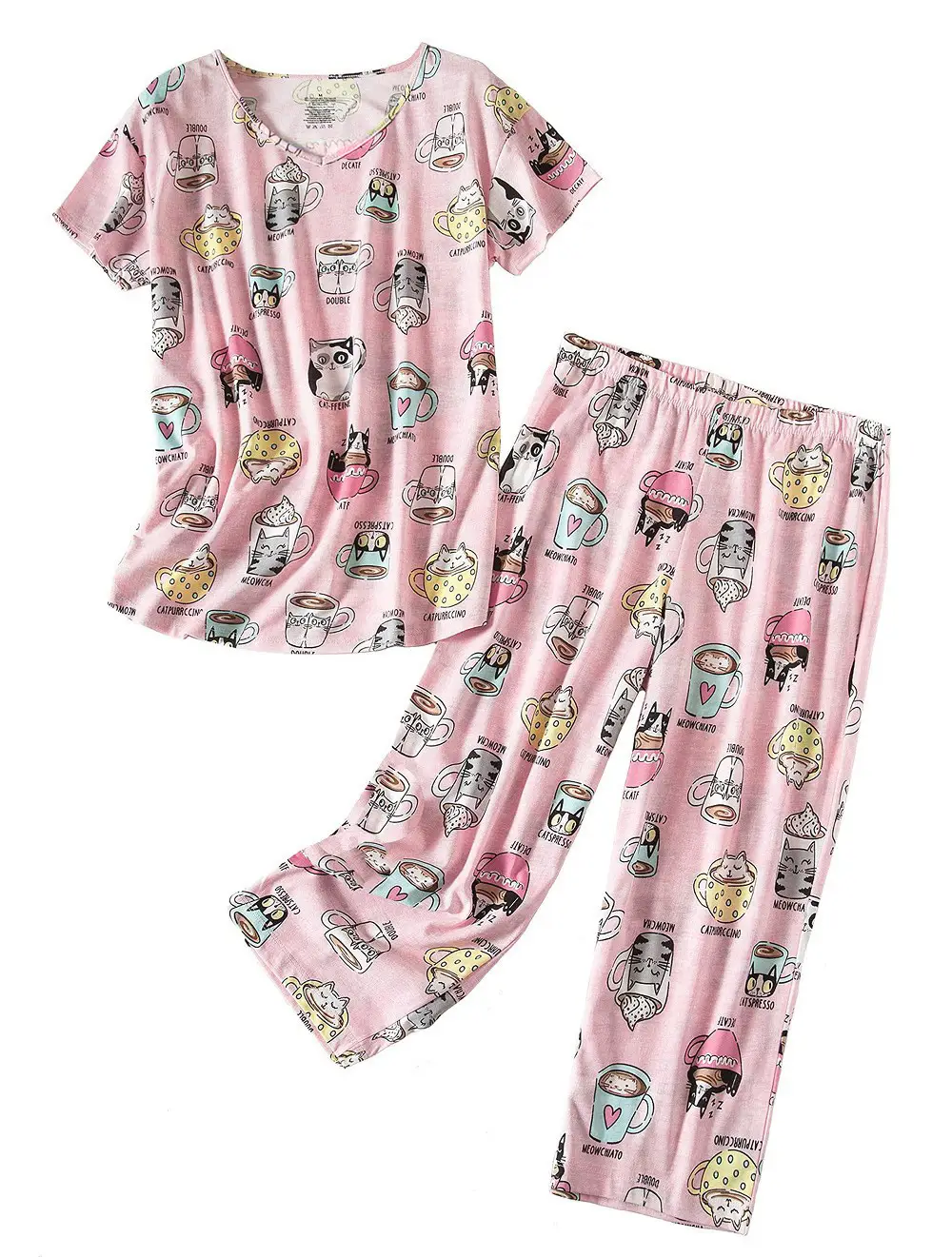2025 Printed Pajama Set Women Red Christmas Design - Image 8