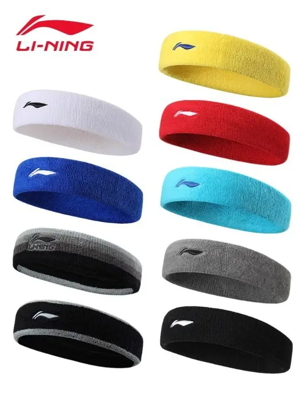 Li Ning Headband Sports Headband for Men and Women, Sweat-Absorbing Running Basketball Fitness Cycling Anti-Sweat Headband Sweatband