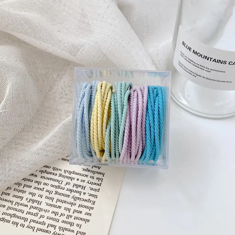 Korean Style Rainbow Hair Rope High Elastic Rubber Band - Image 12