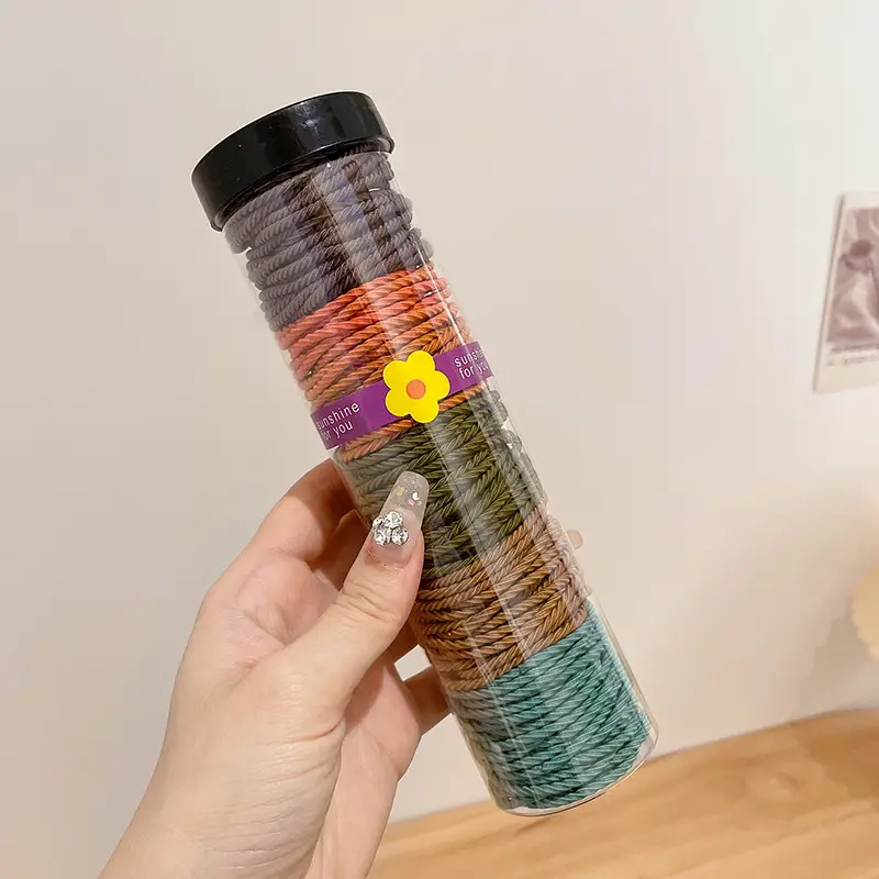 Korean Style Rainbow Hair Rope High Elastic Rubber Band - Image 16