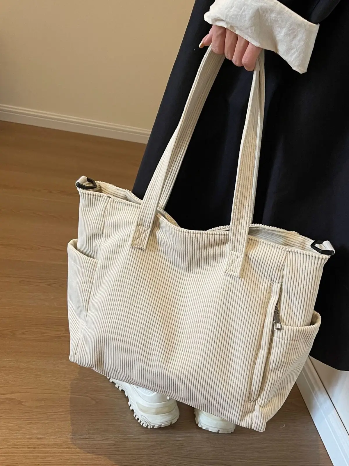 New Corduroy Tote Bag for Women Large Capacity Commuter