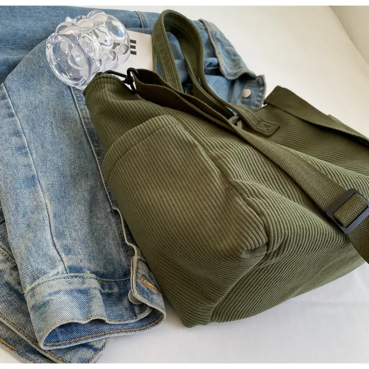 New Corduroy Tote Bag for Women Large Capacity Commuter — feature 39