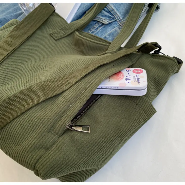 New Corduroy Tote Bag for Women Large Capacity Commuter — feature 40