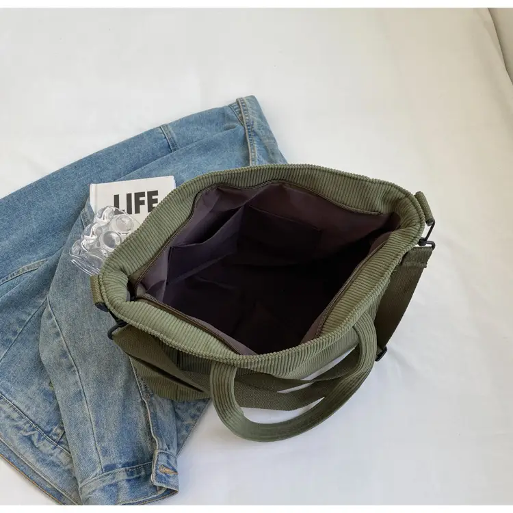 New Corduroy Tote Bag for Women Large Capacity Commuter — feature 43