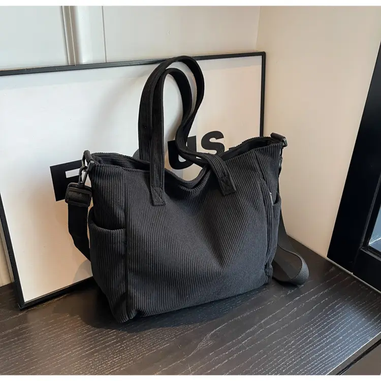 New Corduroy Tote Bag for Women Large Capacity Commuter — feature 46
