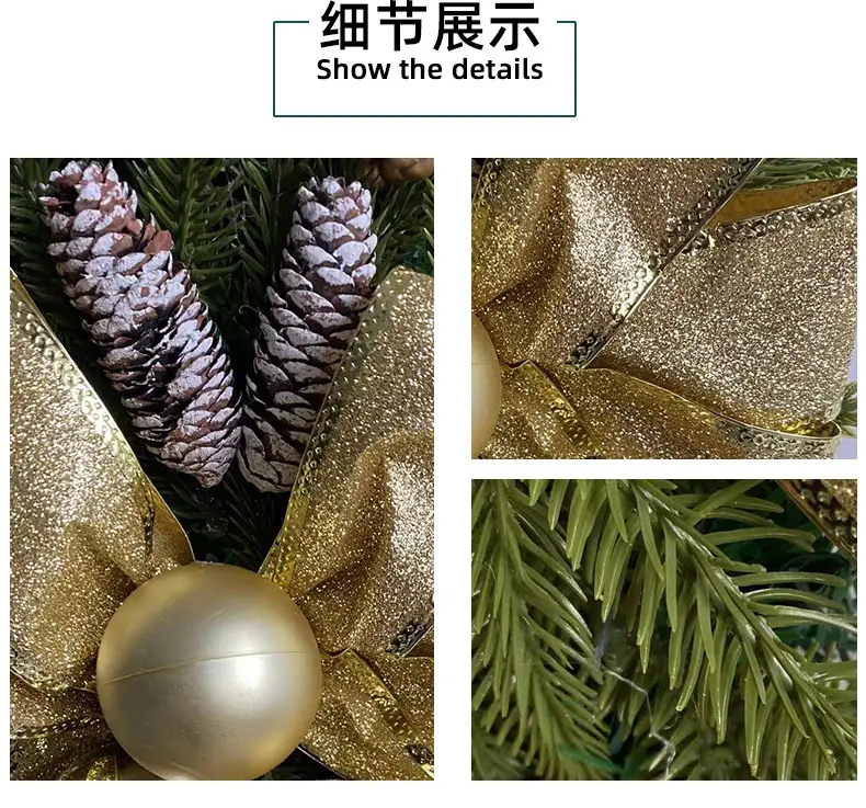 Cangyan 45cm Red Bow Upside-Down Tree Garland — feature 10