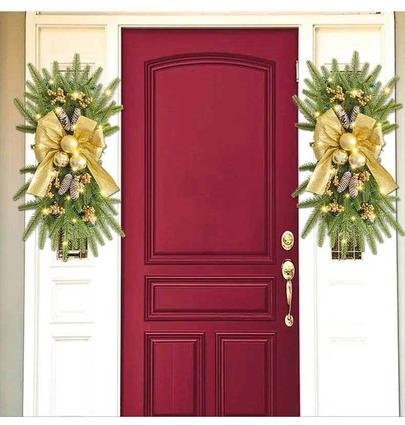 Cangyan 45cm Red Bow Upside-Down Tree Garland — feature 7