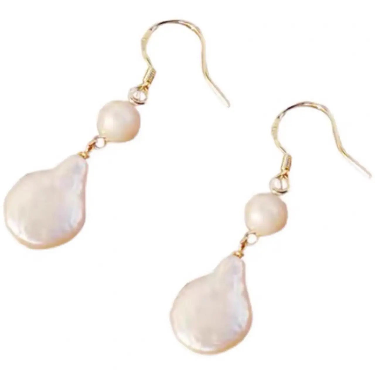 Natural Pearl Earrings for Women Silver Hook Vintage - Image 5