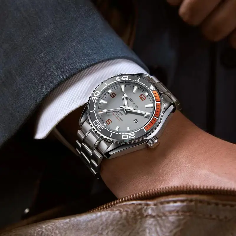 Haima 600 Fully Automatic Fake Mechanical Cut Out Watch Men's Luminous Calendar Waterproof Douyin Kuaishou Dropshipping